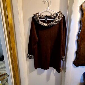 Women's leopard print sweater